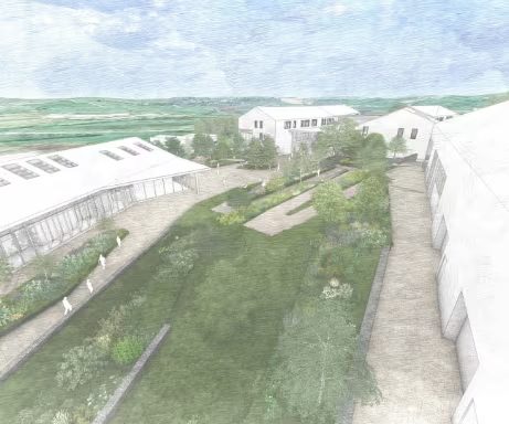 Visualisation of the redeveloped Pibwrlwyd Campus, Coleg Sir Gâr